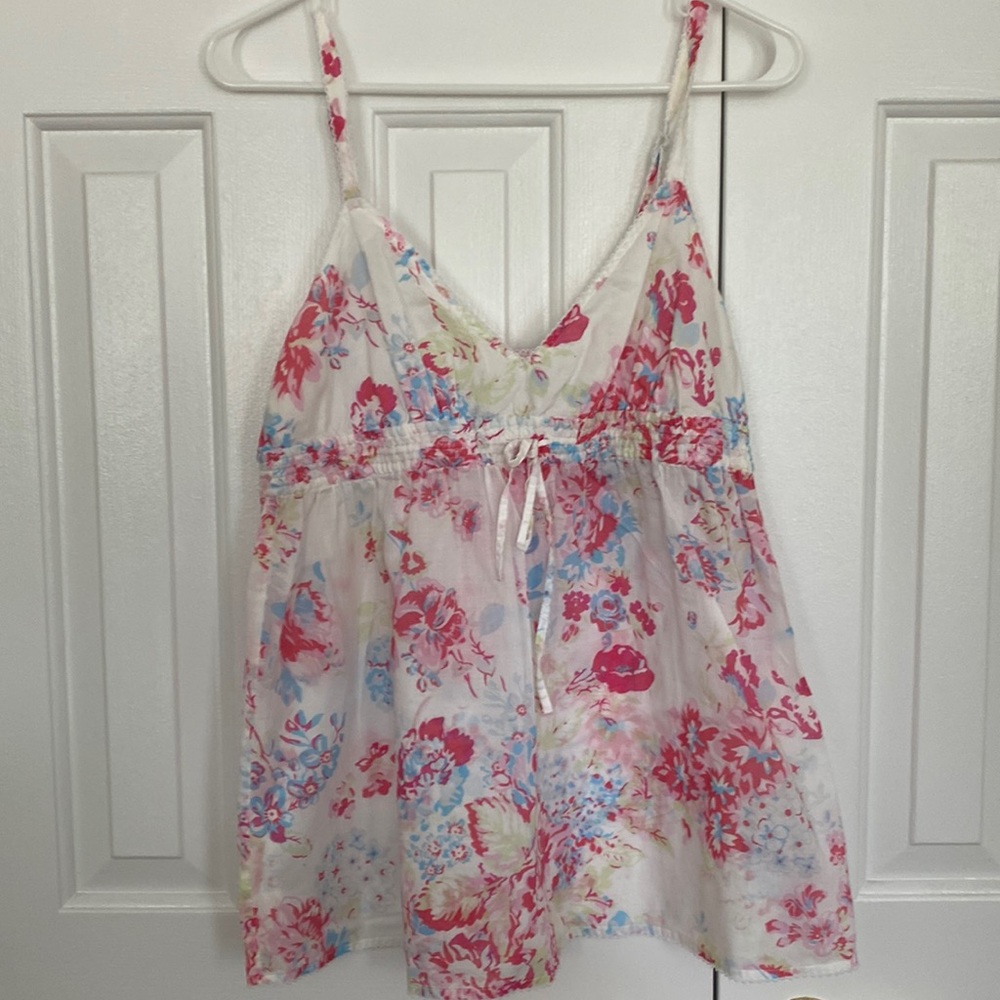 Pink flower cami.